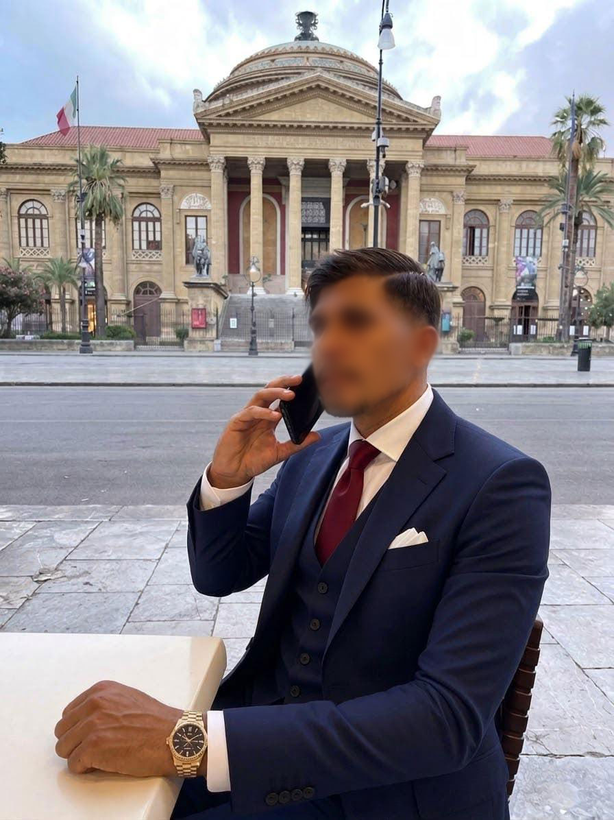 Ennio Caruso Gigolo al bar con vista sul Teatro massimo di Palermo